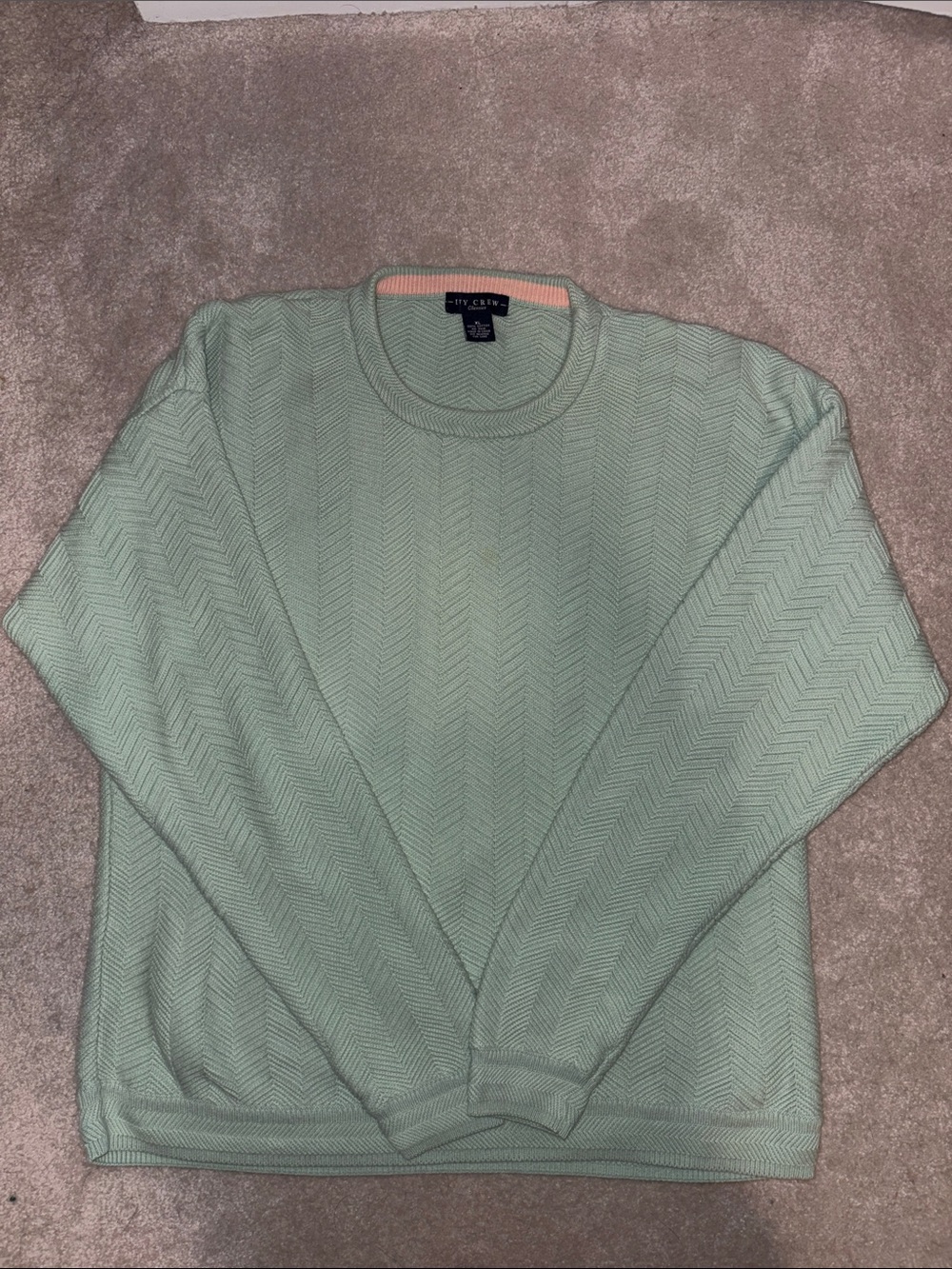 St. John's Bay Mint Crewneck Herringbone Sweater